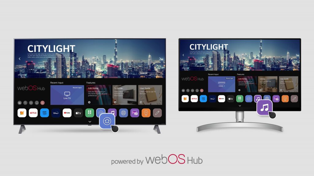 Main webOS Hub 2.0S TV and Monitor