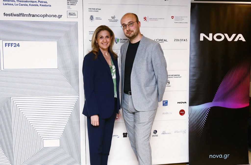 Photo 1 Η κα. Κική Σιλβεστριάδου CEO της Nova Media και ο κ. Aime Besson Καλλιτεχνικός Διευθυντής του Φεστιβάλ