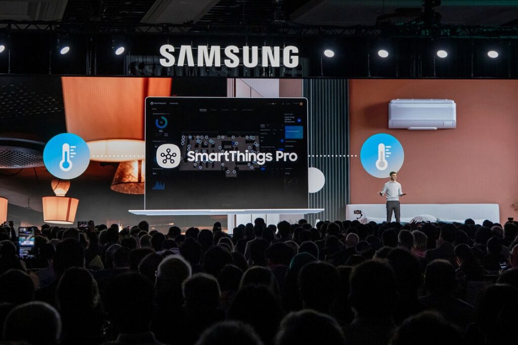 samsung technology ces 2025 press conference ai for all vision dl6