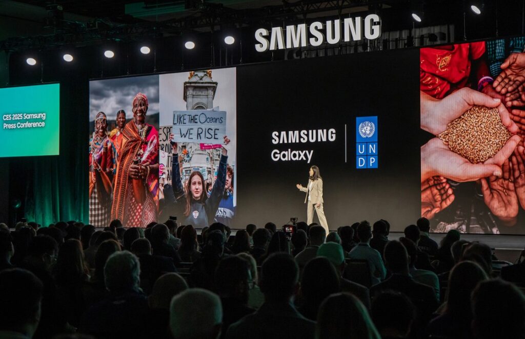 samsung technology ces 2025 press conference ai for all vision dl9