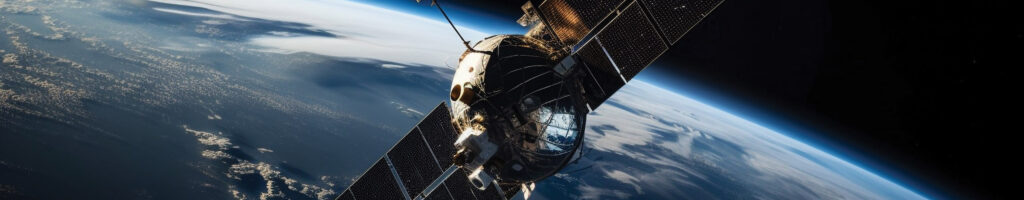 satellite orbit with planet earth background copy