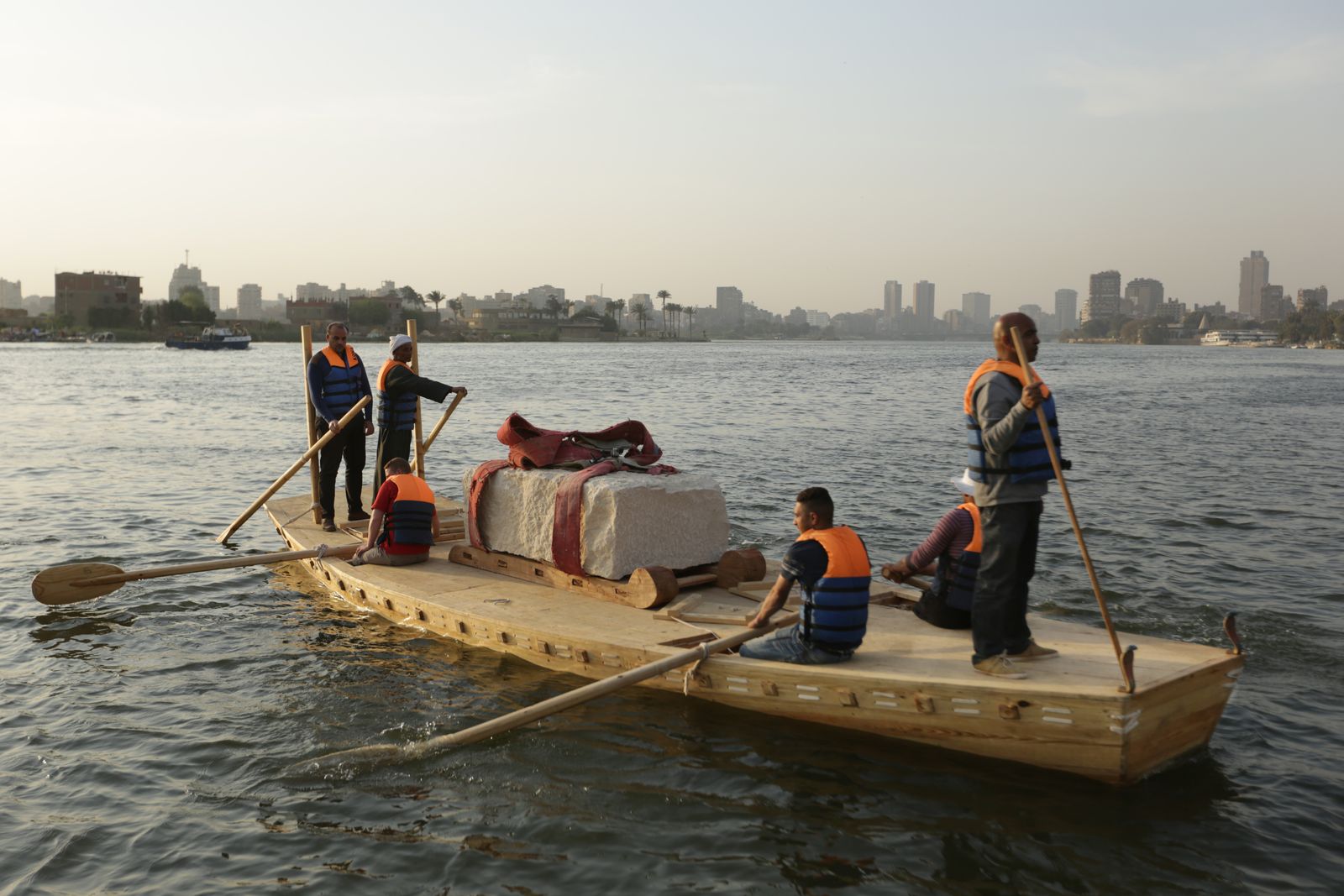 Viasat History Lost Secrets of the Pyramid LSOTP Reconstructed Boat on Nile