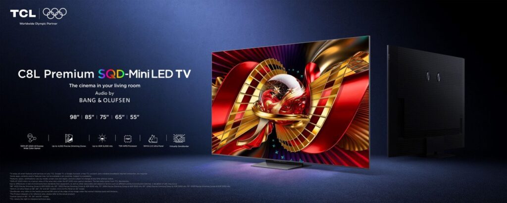 tcl c8l sqd mini led 1280 513