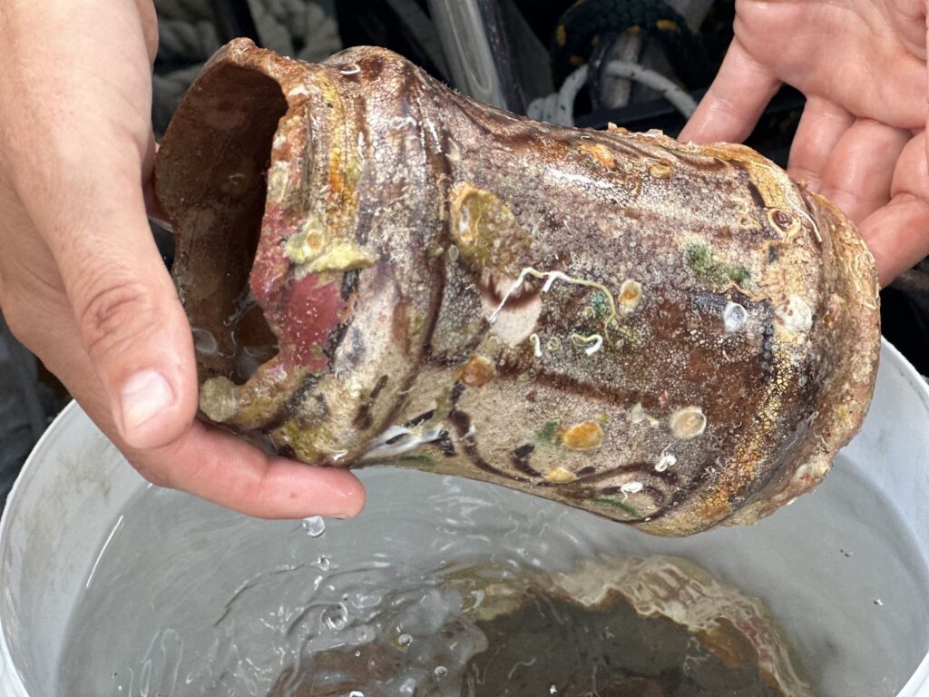 Viasat History Pirates of the Mediterranean. Ceramic vessel recovered