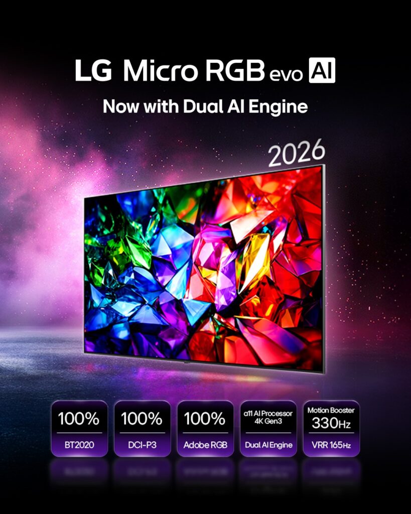 lg tv social contents 2026 micro rgb evo key visual